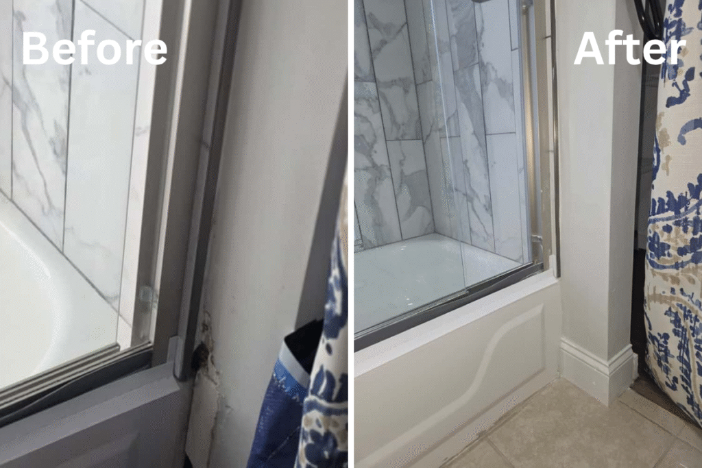 before and after roof repair 3